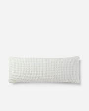 Waffle-Knit Memory Foam Lumbar Pillow – pillows, in taupe | Roost & Roam