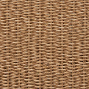 Woven Rattan-Weave Outdoor Swivel Chair — styled in a complete room vignette