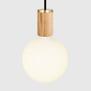 Oak Nine-Light Cluster Pendant with Sphere IV Bulbs