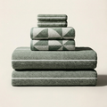 Striped Cotton Bath Towel Set