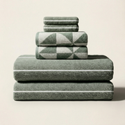Striped Cotton Bath Towel Set