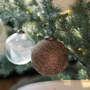 Clear Glass Ball Ornaments, Set of 6