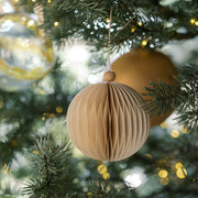 Matte Antique Gold Glass Ornament Set