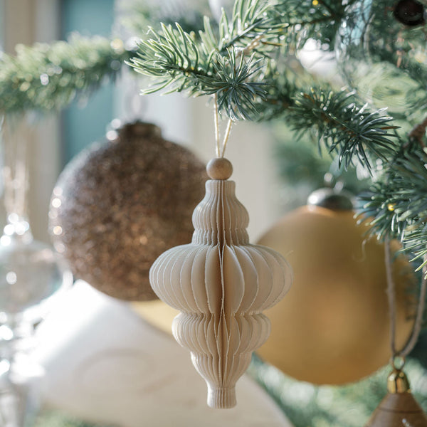 Matte Antique Gold Glass Ornament Set