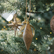 Gold Glitter Starburst Tree Ornament