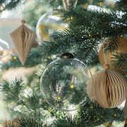 Clear Glass Ball Ornaments, Set of 6