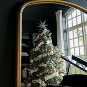 Clear Glass Gold Leaf Ornaments, Set of