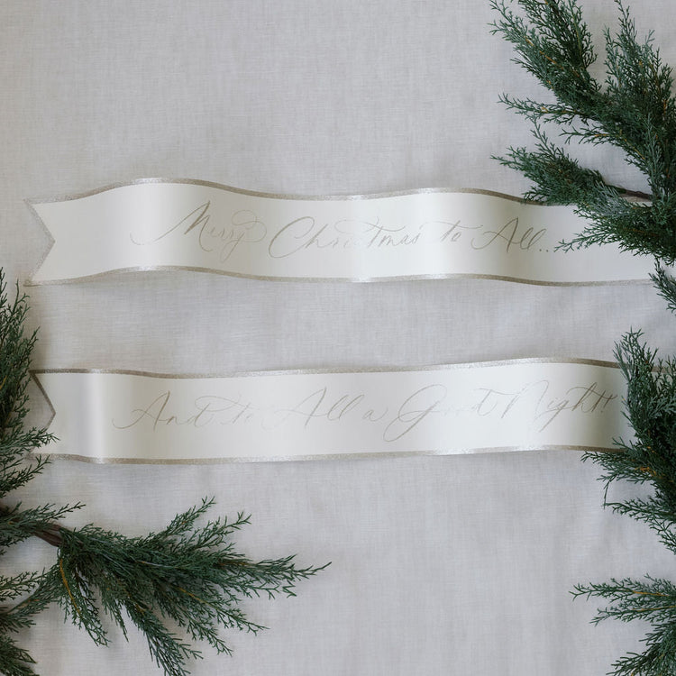 Glitter Script Christmas Paper Garlands, Set of 6