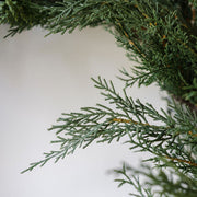 Faux Evergreen Cedar Wreath, 30 in