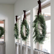 Faux Evergreen Cedar Wreath, 30 in
