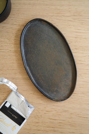 Reactive Glaze Oval Stoneware Platter