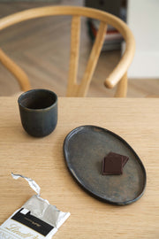 Reactive Glaze Oval Stoneware Platter