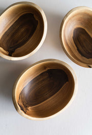 Hand-Carved Walnut Wood Bowl