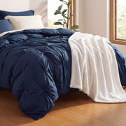 Bouclé-Texture Oversized Bed Blanket