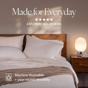 Bouclé-Texture Oversized Bed Blanket