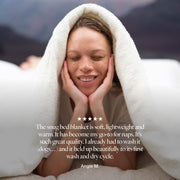 Bouclé-Texture Oversized Bed Blanket