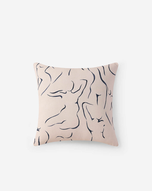 Printed Cotton Slub Throw Pillow – pillows, in blush | Roost & Roam