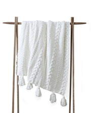 Cable-Knit Pom Pom Throw – throws (view 21) | Roost & Roam