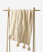 Cable-Knit Pom Pom Throw – throws (view 5) | Roost & Roam