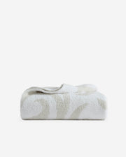 Casablanca-Print Soft Knit Bed Blanket – bed blankets, in taupe - off white | Roost & Roam