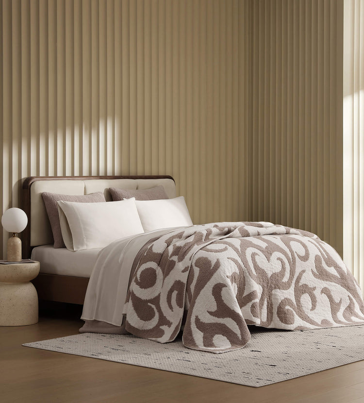 Casablanca-Print Soft Knit Bed Blanket – bed blankets (view 5) | Roost & Roam