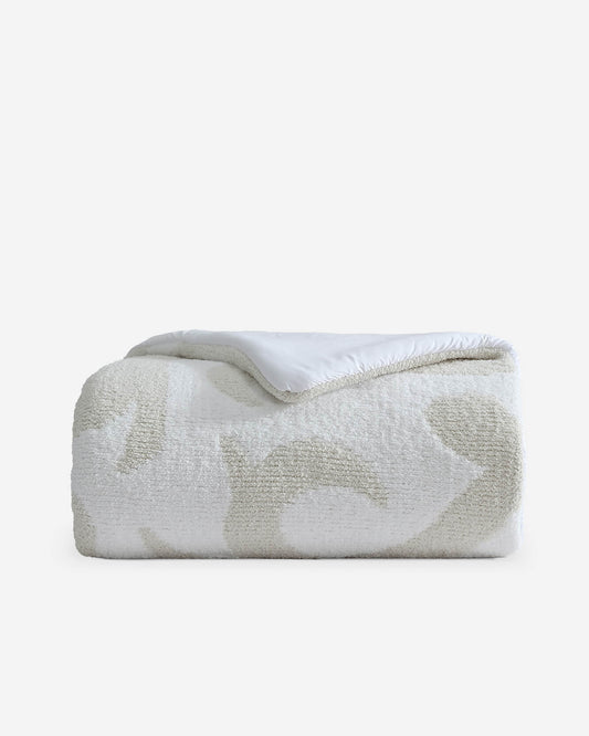 Tonal Boucle-Texture Casablanca Comforter – comforters, in cloud gray - off white | Roost & Roam
