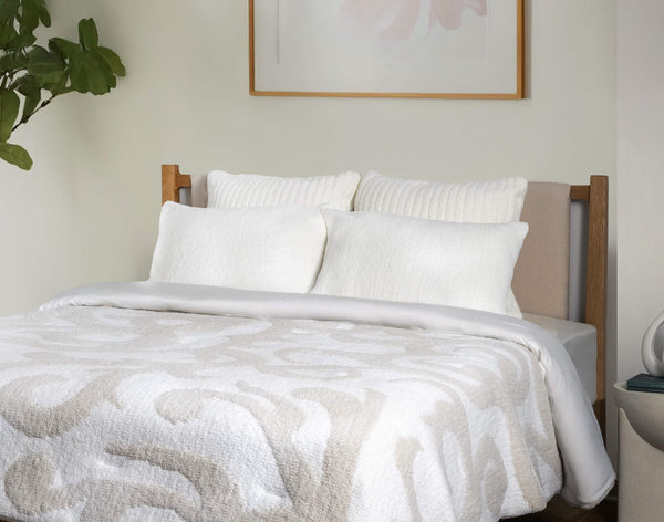 Tonal Boucle-Texture Casablanca Comforter – comforters (view 3) | Roost & Roam