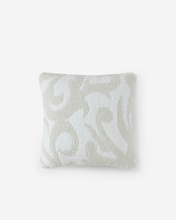 Bouclé-Finish Moroccan Pattern Pillow – pillows, in oatmeal - off white | Roost & Roam