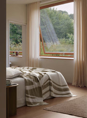 Brushstroke Stripe Plush Bed Blanket – bed blankets (view 6) | Roost & Roam