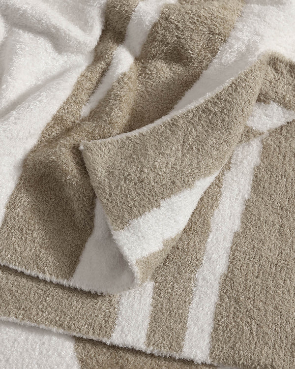 Brushstroke Stripe Plush Bed Blanket – bed blankets (view 5) | Roost & Roam