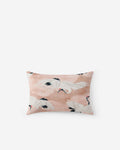 Crane Print Cotton Lumbar Pillow