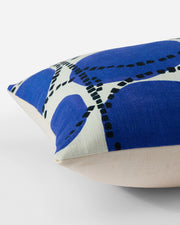Printed Cotton Slub Lumbar Pillow