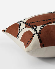 Printed Cotton Slub Lumbar Pillow