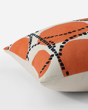Printed Cotton Slub Lumbar Pillow