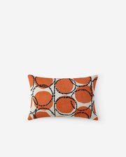 Printed Cotton Slub Lumbar Pillow