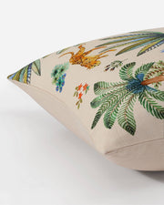 Tropical Print Cotton Throw Pillow