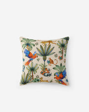 Tropical Print Cotton Throw Pillow