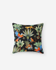 Tropical Print Cotton Throw Pillow