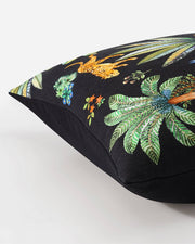 Tropical Print Cotton Throw Pillow