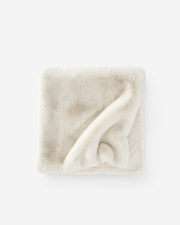 Faux Fur Bed Runner Throw – throws, in white | Roost & Roam