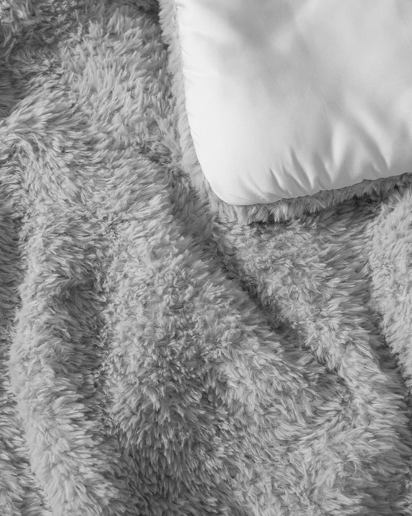 Faux Fur Bamboo-Backed Comforter – comforters (view 2) | Roost & Roam