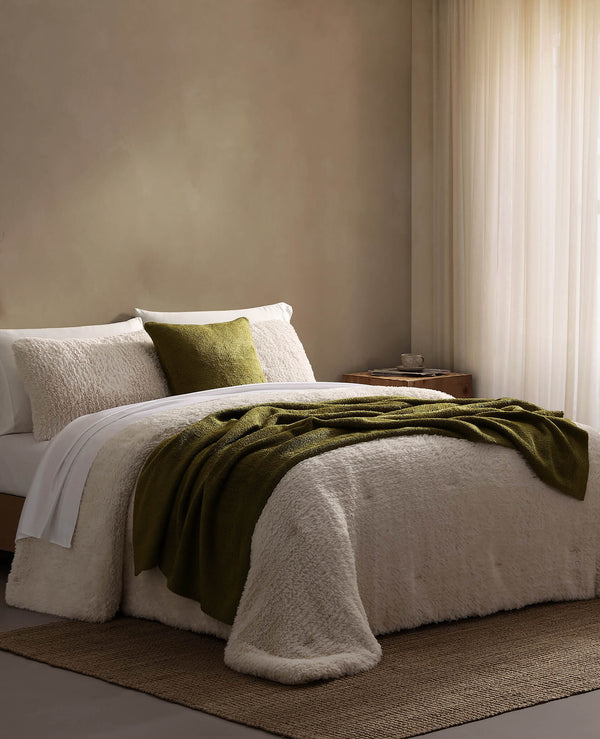 Knit Faux Fur Pillow Sham Set – shams (view 3) | Roost & Roam