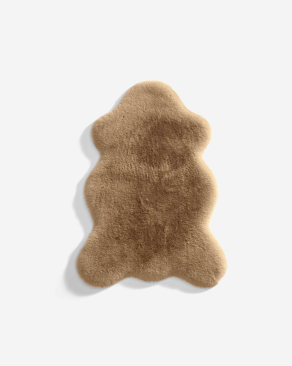 Faux Fur Pelt-Shape Accent Rug – rugs, in tan | Roost & Roam