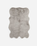 Faux Fur Scallop-Edge Area Rug – rugs, in white | Roost & Roam