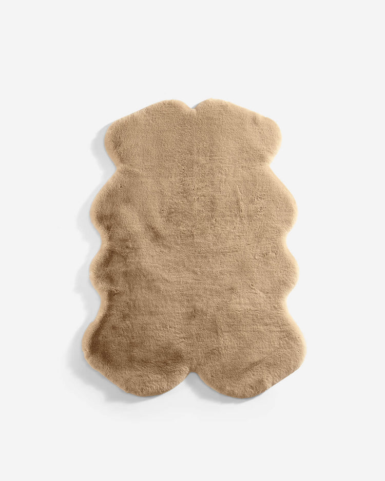 Faux Fur Four-Pelt Area Rug – rugs, in white | Roost & Roam