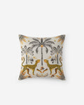 Printed Cotton Leopard Throw Pillow