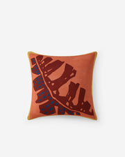 Leaf Sketch Cotton Slub Throw Pillow