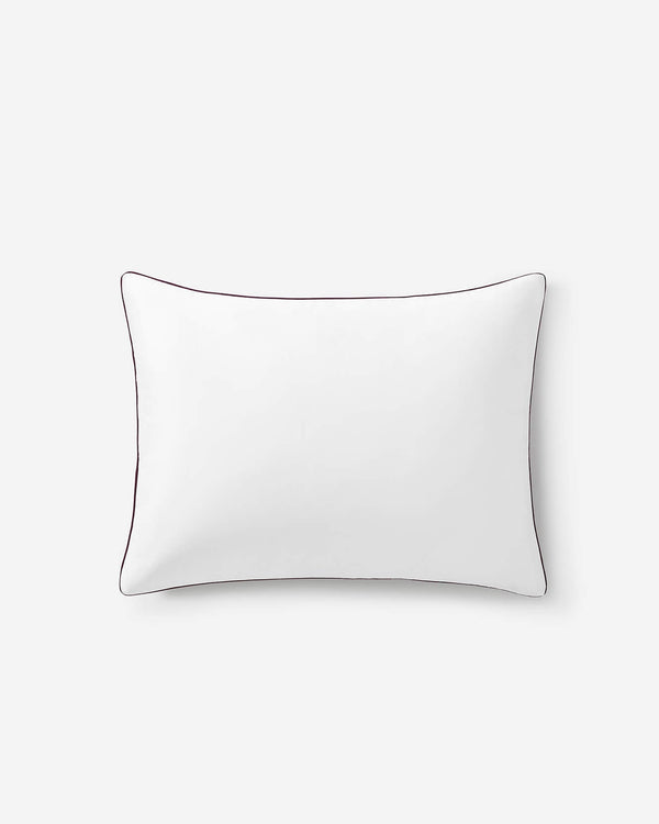Piped Bamboo-Blend Sham Set – shams, in white - taupe | Roost & Roam