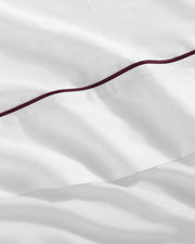 Contrast-Piped Lyocell Blend Top Sheet – sheets (view 2) | Roost & Roam