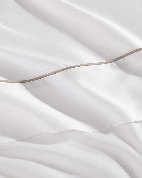 Contrast-Piped Lyocell Blend Top Sheet – sheets (view 5) | Roost & Roam